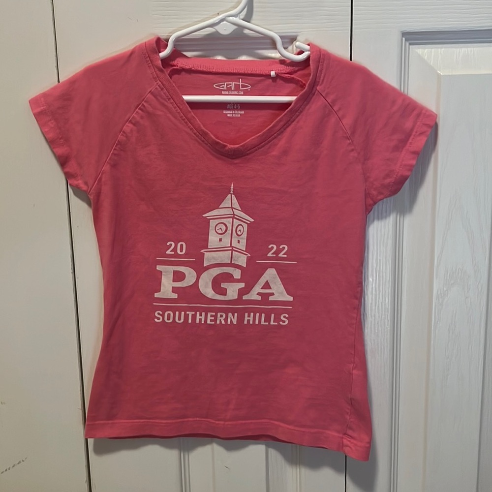 Pink 4T-5T kids PGA Southern Hills tee shirt GOLF ⛳️
